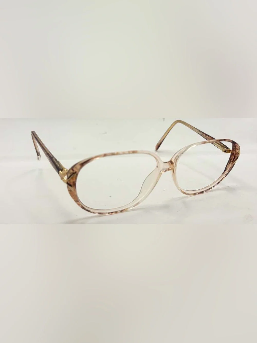 Blue Ribbon For Marchon BR16 Brown Translucent Oval Sunglasses Frames Only